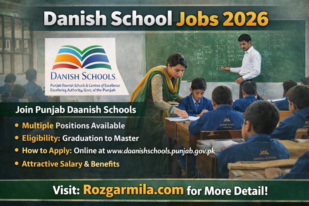 Danish School Jobs 2026 – Punjab Govt Teaching and Non-Teaching Vacancies | Online Apply