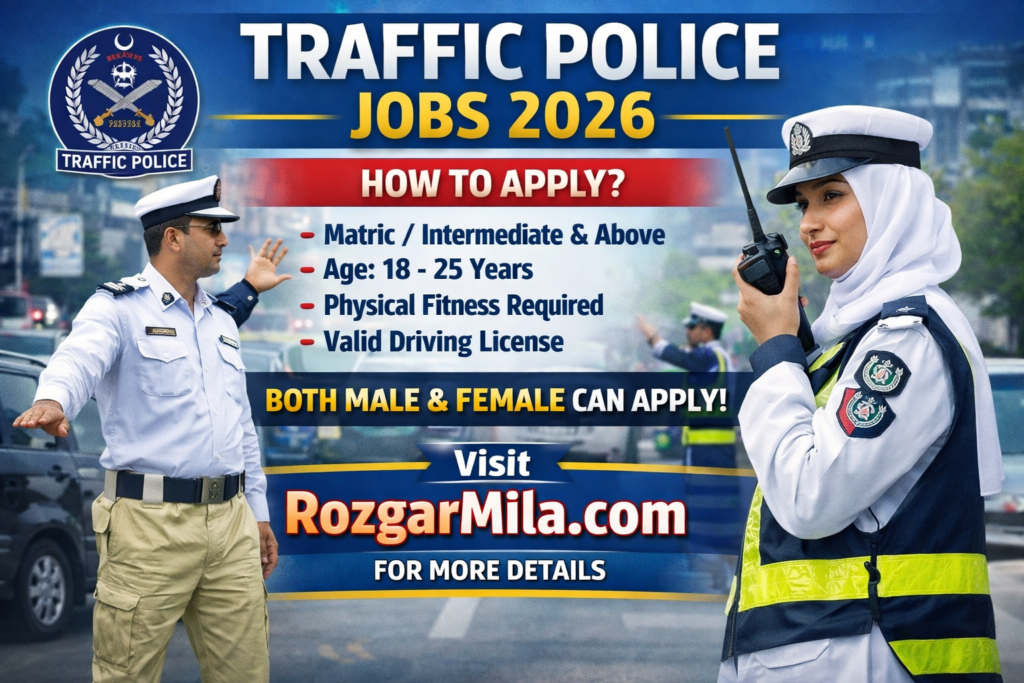 Traffic Police Jobs 2026 – Online Apply Now | Latest Punjab Govt Advertisement