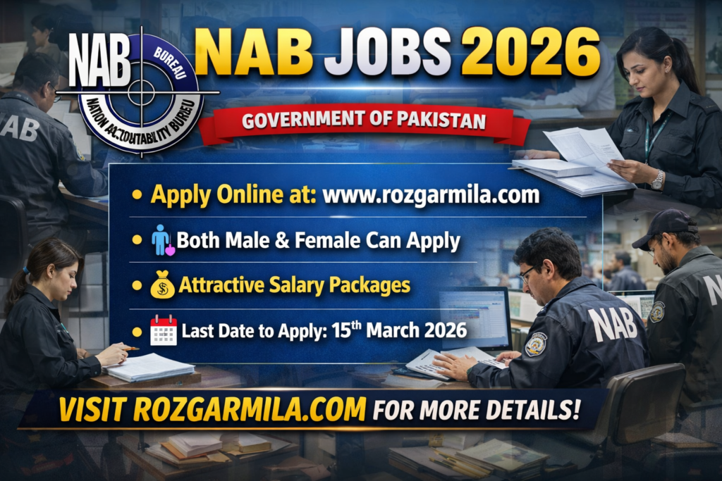 NAB Jobs 2026 – National Accountability Bureau Latest Advertisement | Online Apply Now