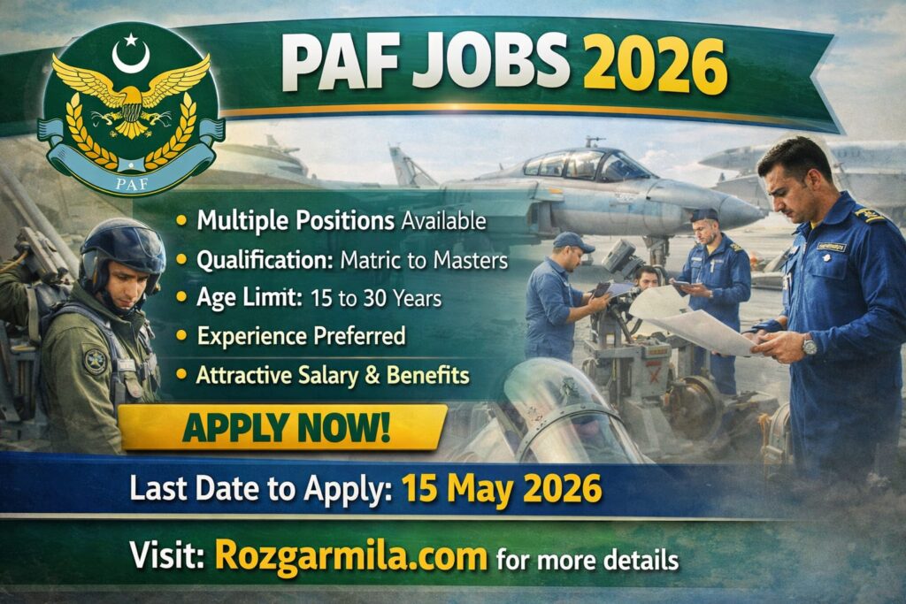 PAF Jobs 2026 – Pakistan Air Force Latest Advertisement | Online Apply
