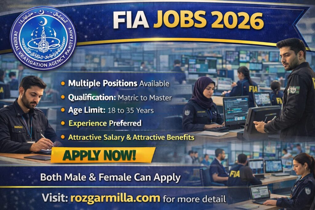 FIA Jobs 2026 – Online Apply | 1439 Vacancies Latest Advertisement